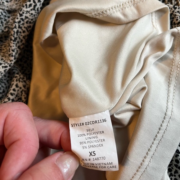 Spaghetti strap dress cream/black - Picture 5 of 5